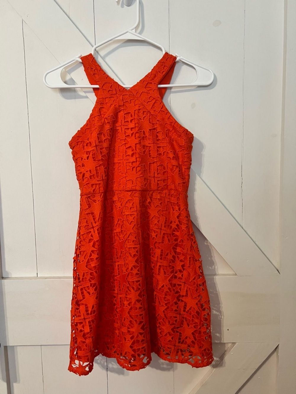 GB girls Vibrant Orange Zip-Detail Dress
